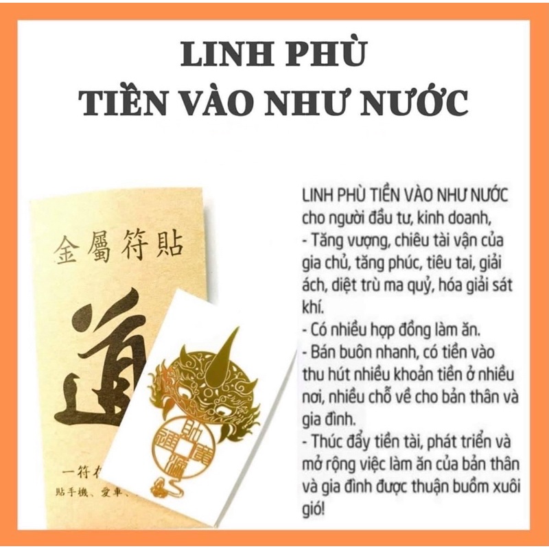 Miếng Dán Linh Phù Lộc Vào Như Nước Dán Điện Thoại Máy Tính Bảng