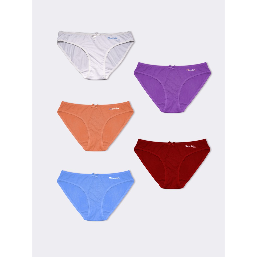 Combo 05 quần lót VERA Bamboo 7 ngày dáng bikini - 0149C