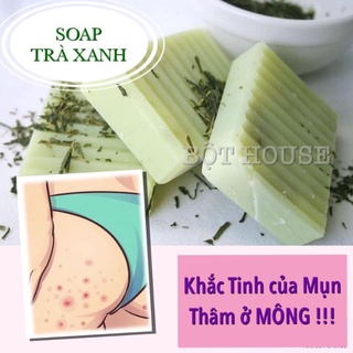 XÀ BÔNG TRÀ XANH HANDMADE NHÀ BỘT