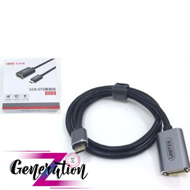 Cáp chuyển USB OTG 2.0 sang Micro USB Unitek (Y-C 4019FGY) - Hàng chính hãng