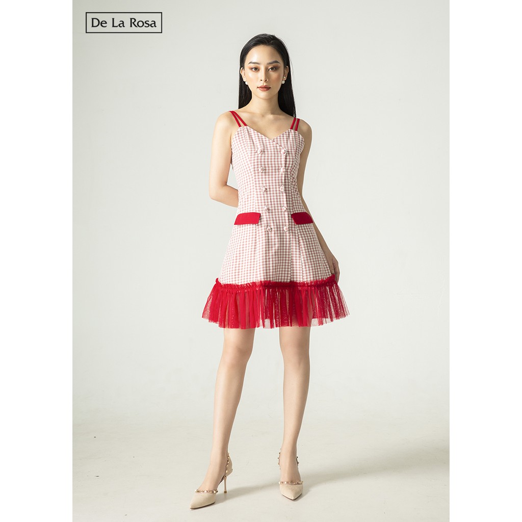 Đầm váy caro hai dây tùng lưới - De La Rosa | BigBuy360 - bigbuy360.vn