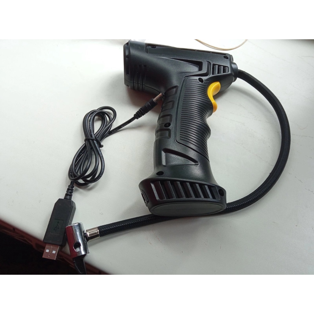 Bơm xe máy tự động áp lực cao, bơm xe đạp năng màn hình điện tử, sạc bằng củ sạc điện thoại, tự động ngắt khi đủ áp suất