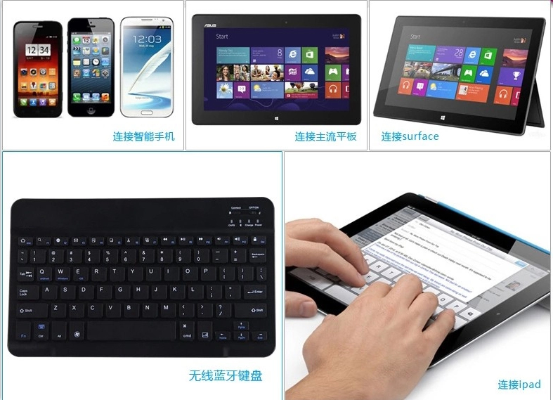 Bàn Phím Ngoài Bluetooth Không Dây Mini Thông Dụng Cho Máy Tính / Điện Thoại / Tablet