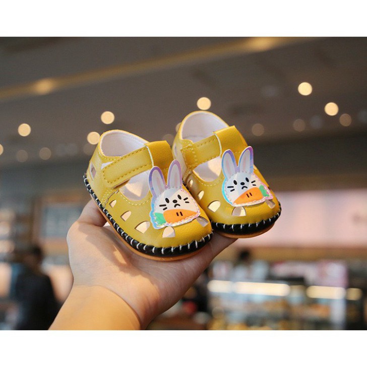 Giày sandal tập đi cao cấp cho bé da mềm đế chống trơn hình ngộ nghĩnh (A-85)