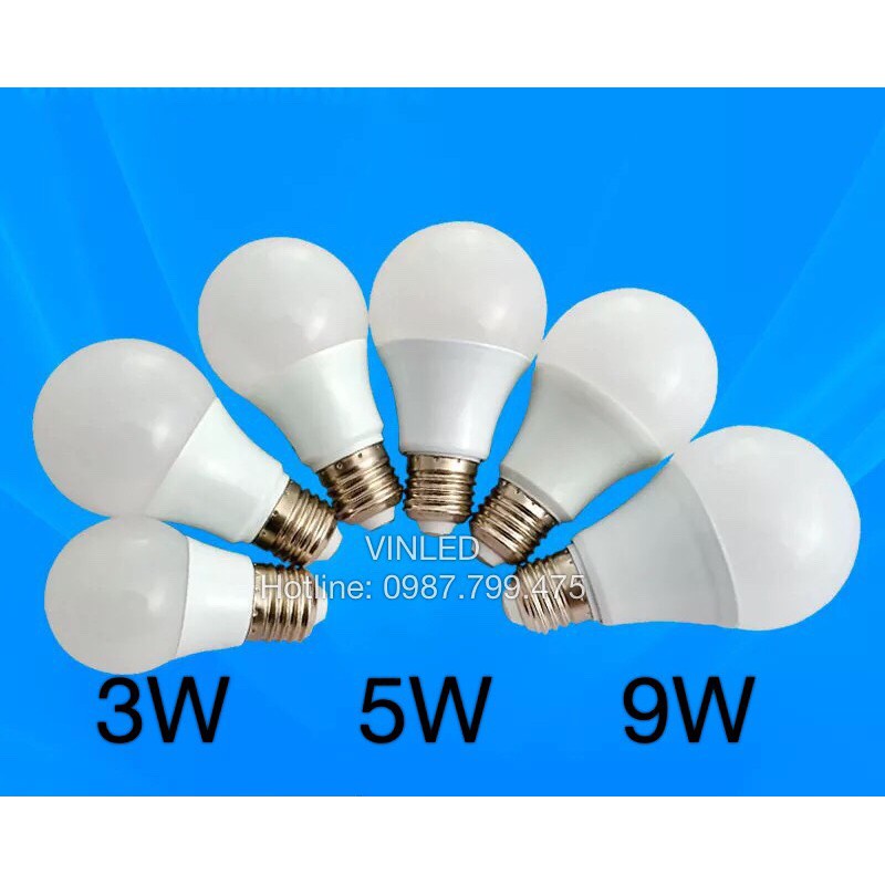 {Hàng chuẩn - Giá sỉ} Bóng đèn LED BULB 3W, 5W, 9W - Bảo hành 2 năm