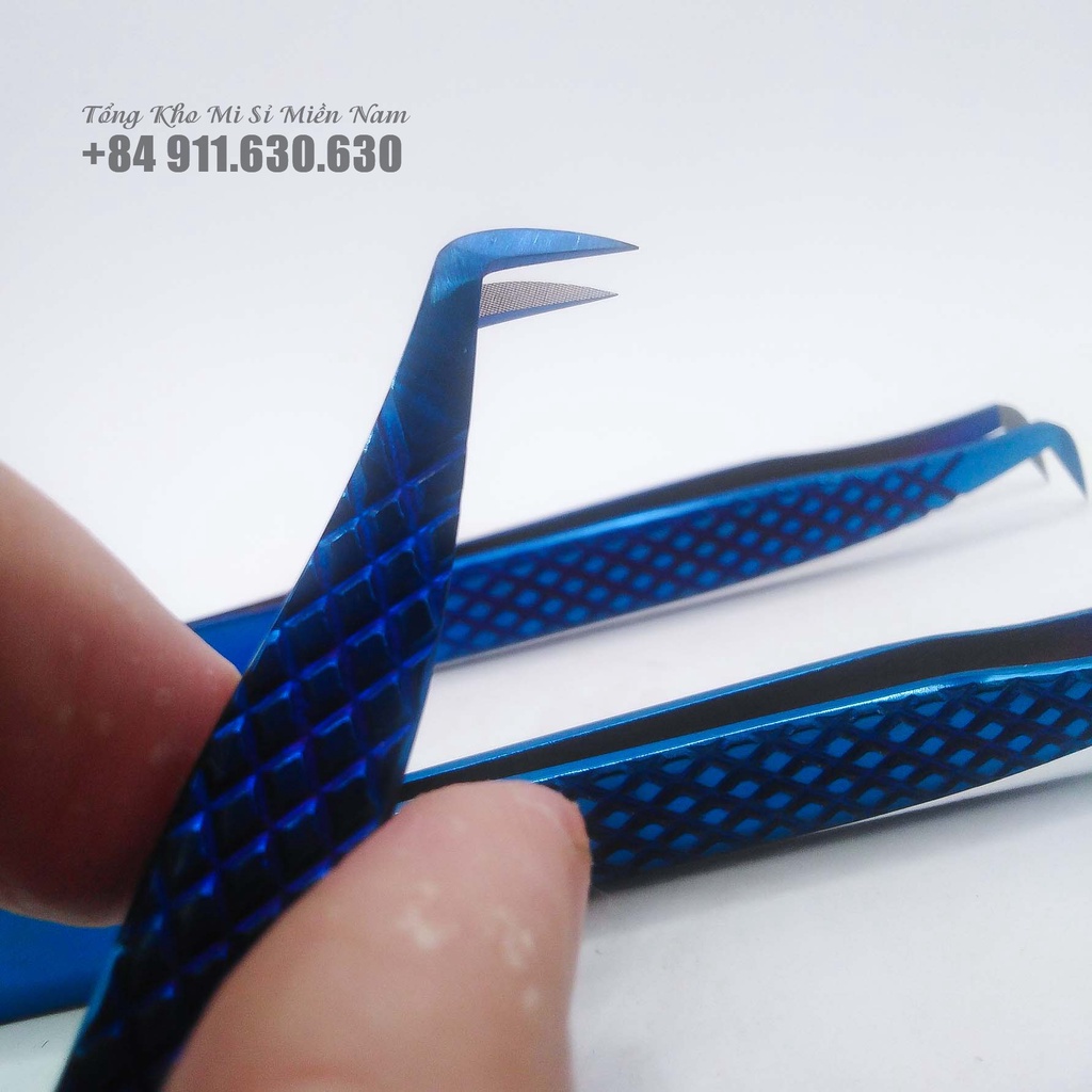 Nhíp nối mi Volume Pakistan Caro Phủ Nhám Nano mũi 12mm_Dụng Cụ Nối Mi HUY HOÀNG