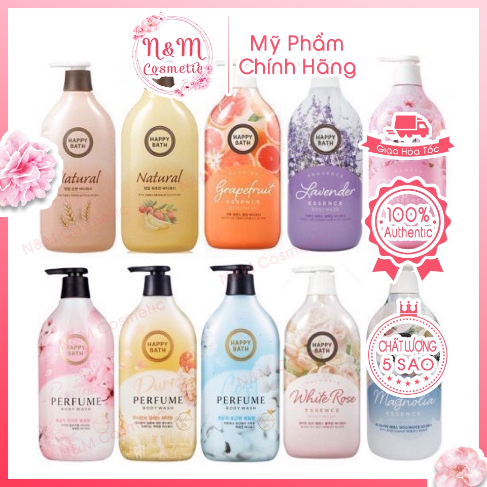 Sữa Tắm Cao Cấp Chiết Xuất Thiên Nhiên Happy Bath Natural Body Wash 900ml