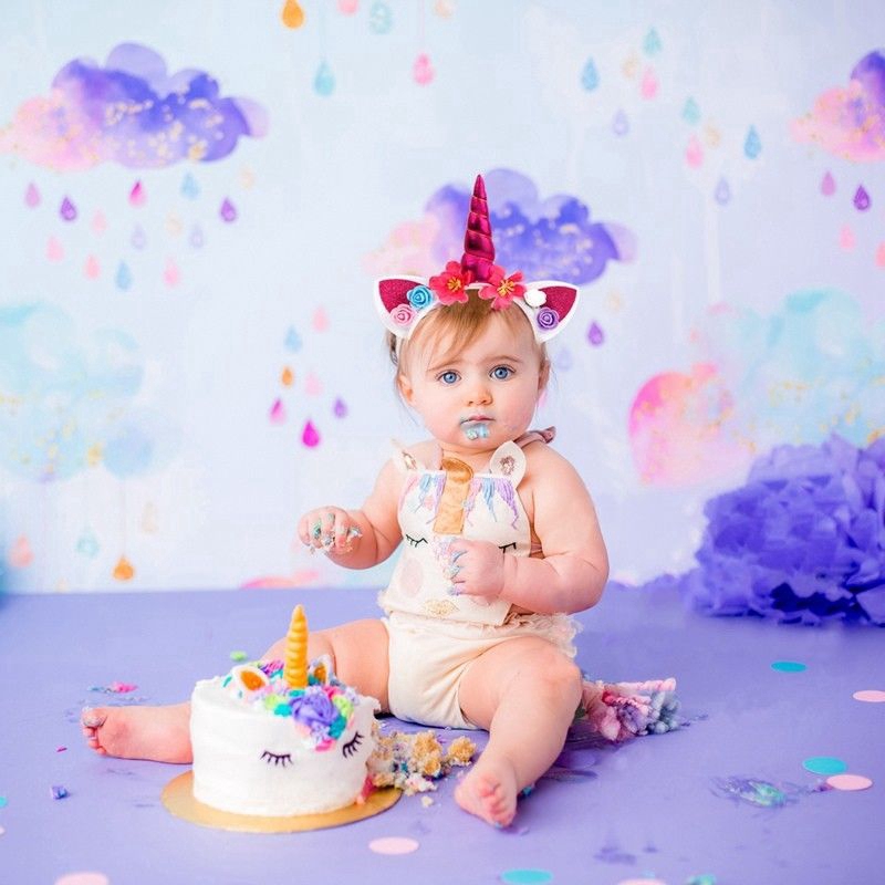 Cài tóc hình sừng kì lân đáng yêu cho bé