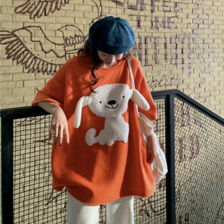 Áo phông nữ thêu hình thỏ ,áo phông nữ phom thụng hinh unisex