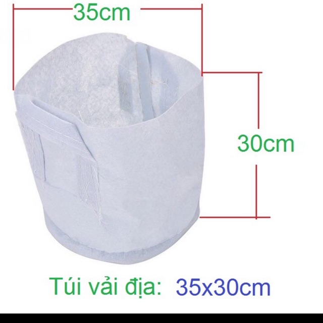 1 chiếc Túi vải trồng cây kích thước 35x30