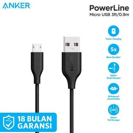 Anker Dây Cáp Sạc Micro Usb 3ft / 0.9m A8132 2003 Màu Đen