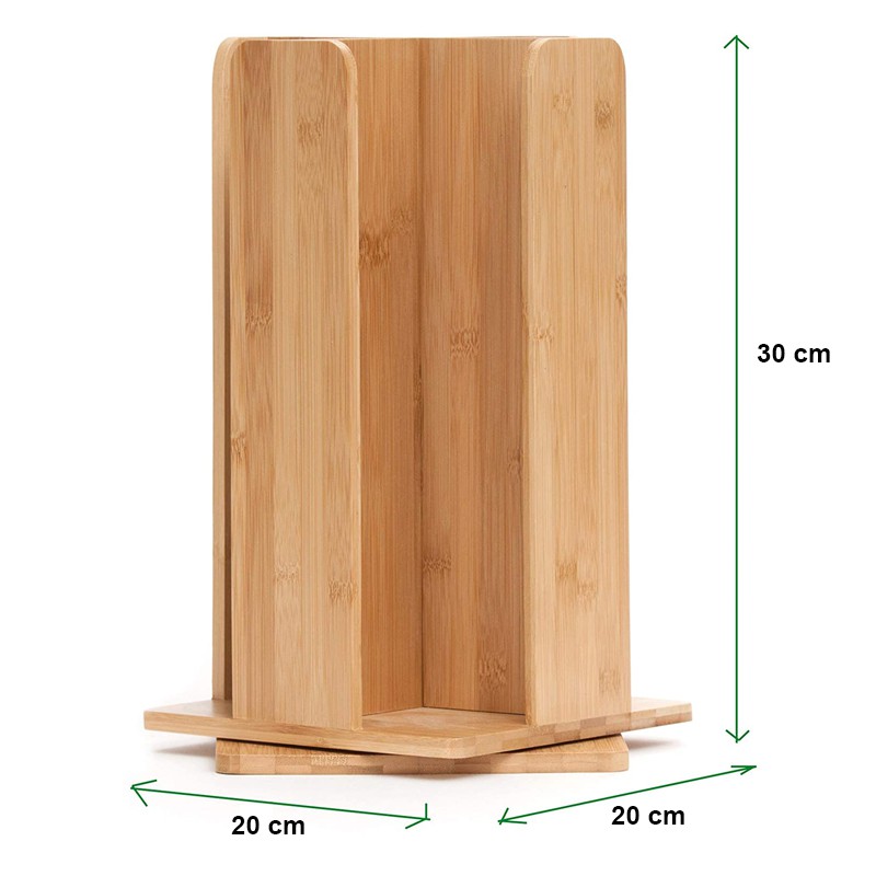 Kệ Đựng Ly Cà Phê Ly Trà Sữa Đáy Xoay Gọn Nhẹ - SNF Bamboo and Craft