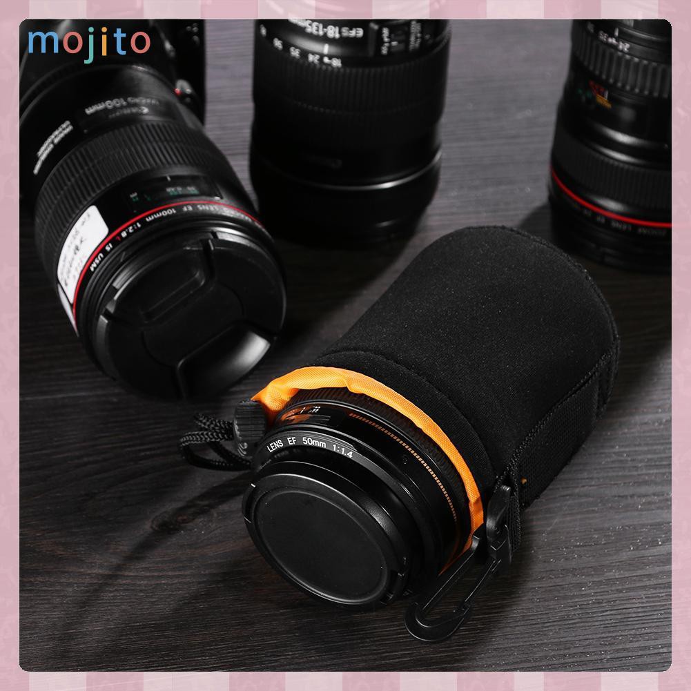 MOJITO Waterproof Soft Neoprene Camera Lens Pouch Bag Drawstring Protector Case