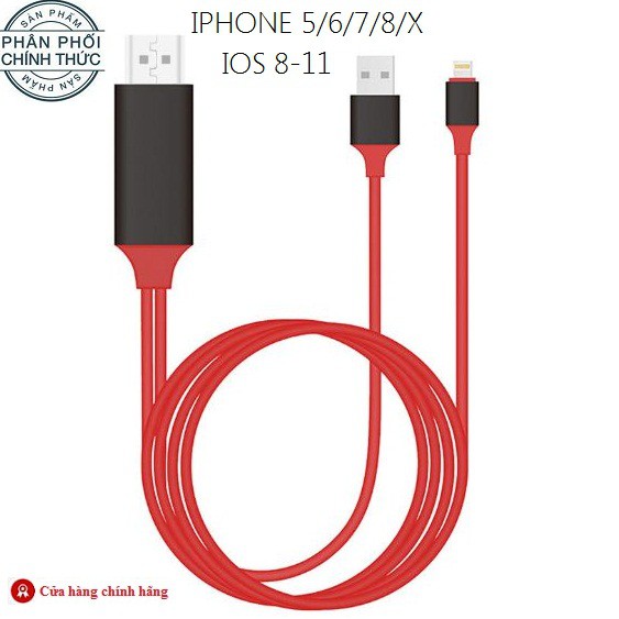 Cáp HDMI cho iphone và Ipad dây kết nối điện thoại với tivi