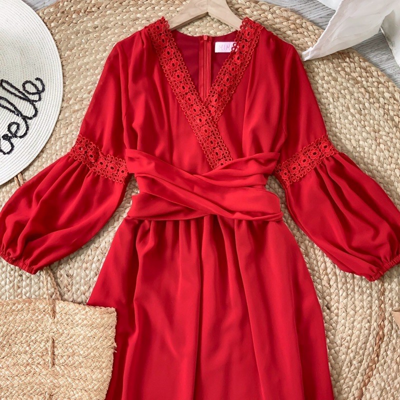 ☘️☘️Maxi trơn cổ V | BigBuy360 - bigbuy360.vn