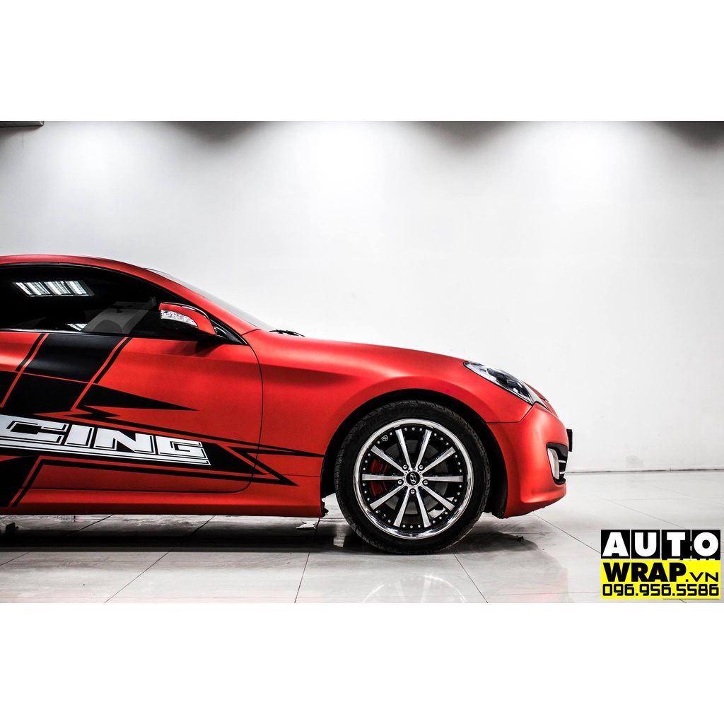 Tem họa tiết xe Genesis Racing - Tem họa tiết ô tô Huyndai, tem dán sườn xe thể thao