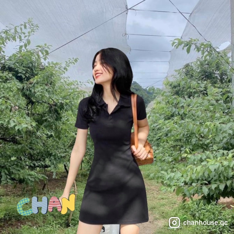 Đầm Polo Nữ Trơn 3 Nhiều Màu Ulzzang Hàn Quốc
