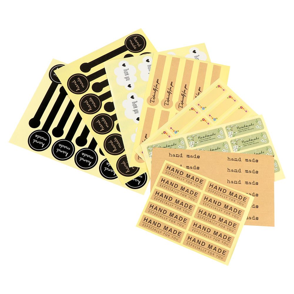 Set 10 tờ nhãn dán hộp quà in chữ tùy chọn DIY