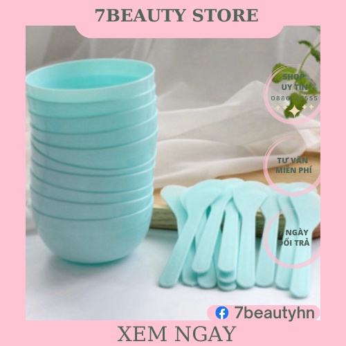 Combo 10 bát+ thìa đắp mặt nạ dùng spa thẩm mỹ viện