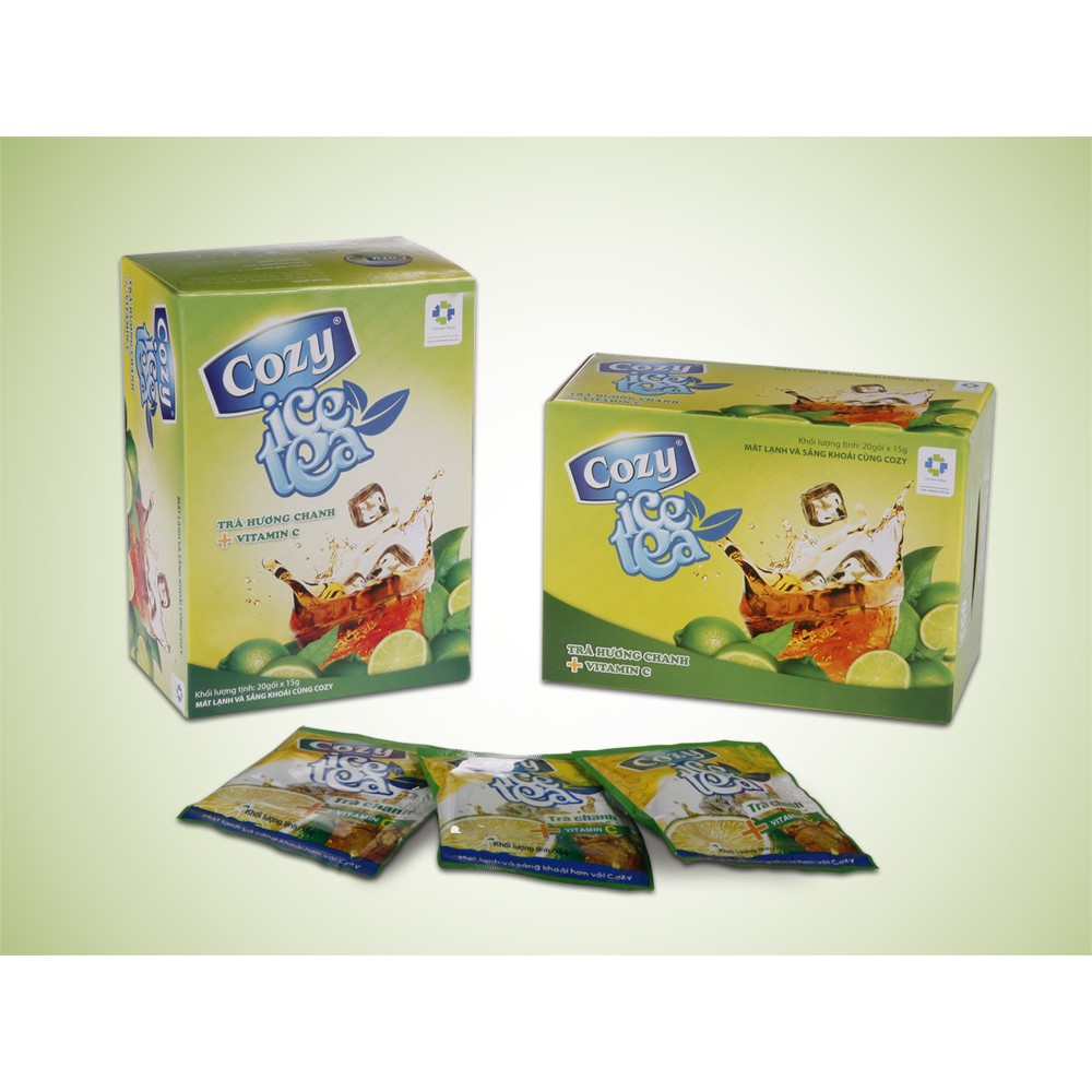 Trà Cozy Ice Tea Hương Chanh Hòa Tan Hộp 270g (18gói x 15g)