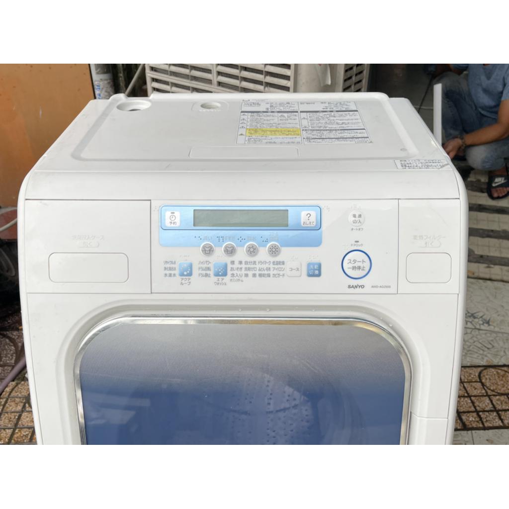 Máy giặt, sấy cửa đứng Sanyo AWD-AQ2500 Nhật nội địa. MỚI 98%. GIẶT 9KG + SẤY 6KG. BẢO HÀNH 1 NĂM. BAO TEST ĐỔI LỖI