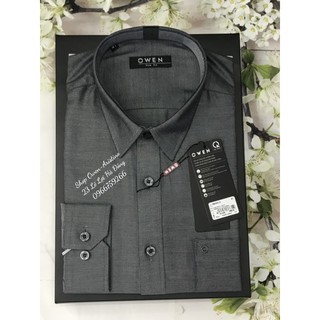 [OWEN SALE] ÁO SƠ MI XÁM AS90031D MẪU MỚI 2021 - CHẤT COTON SỢI TRE MỊN MÁT CHỐNG NHĂN