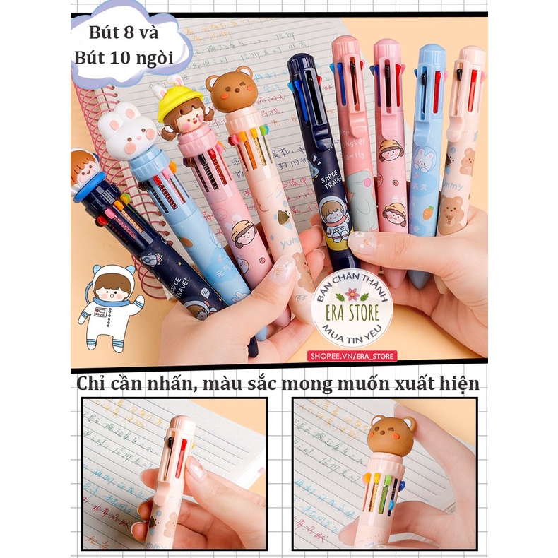Bút Bi Nhiều Ngòi Nhiều Màu Hình Ngộ Nghĩnh Đáng Yêu