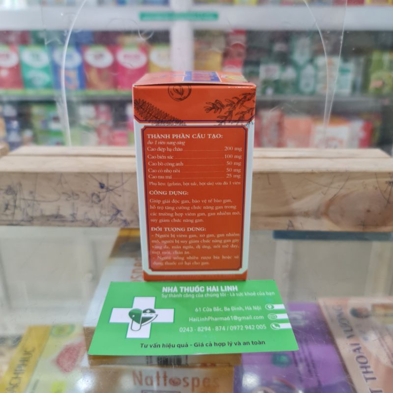 Viên uống Giải độc gan TM ⚡ Tặng quà ⚡ Hộp 60 viên Giúp tăng cường chức năng gan, bảo vệ gan