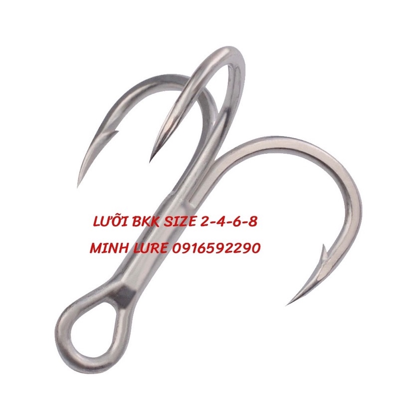 LƯỠI BA TIÊU BKK CHUYÊN DÙNG CÂU LURE SIZE 2-4-6-8