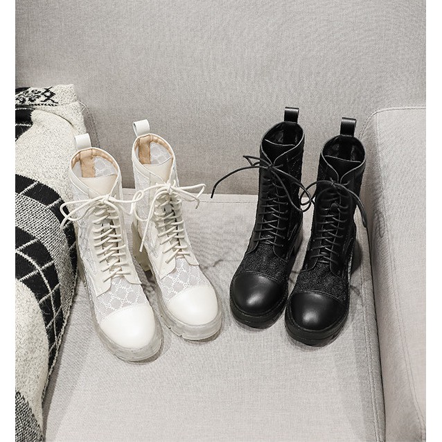 PLATFORM COMBAT BOOTS THẮT DÂY