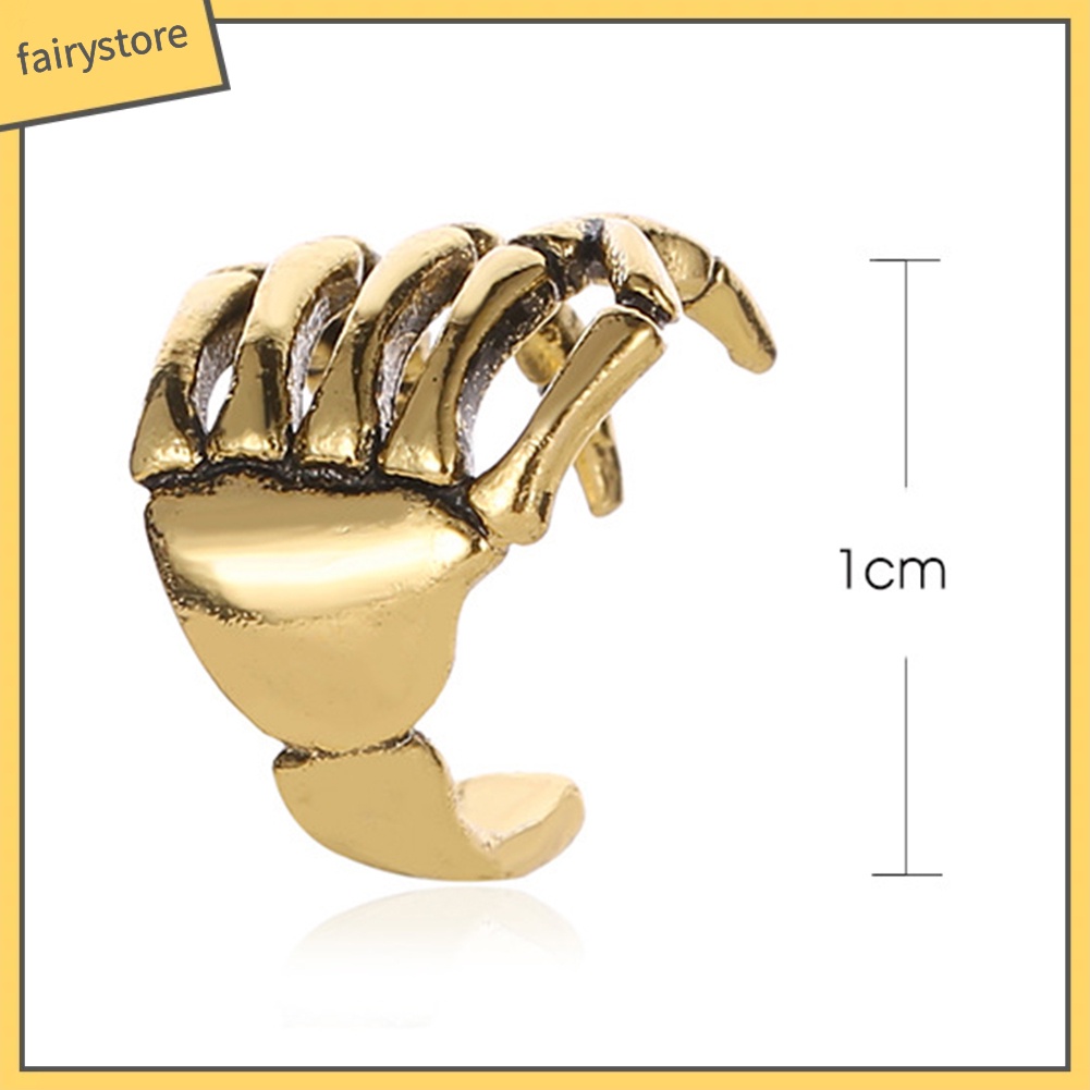 Khuyên kẹp vành tai họa tiết đầu lâu cá tính