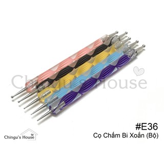 Bộ Cọ Nail Chấm Bi Xoắn - 5 Cây