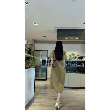 VN805 - VÁY NỮ SUÔNG CỘC XANH RÊU TERMINUS