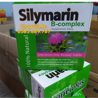 BỔ GAN-MÁT GAN GIẢI ĐỘC GAN Silymarin B-complex Extra tăng cường chức năng gan Hộp 100 viên