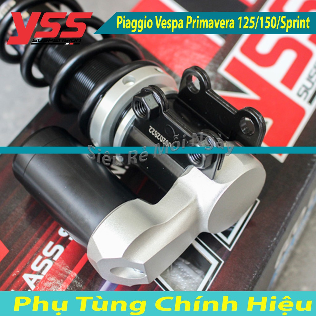 Cặp Phuộc Bình Dầu Trước và Sau YSS Piaggio Vespa Primavera 125,150,Sprint Black