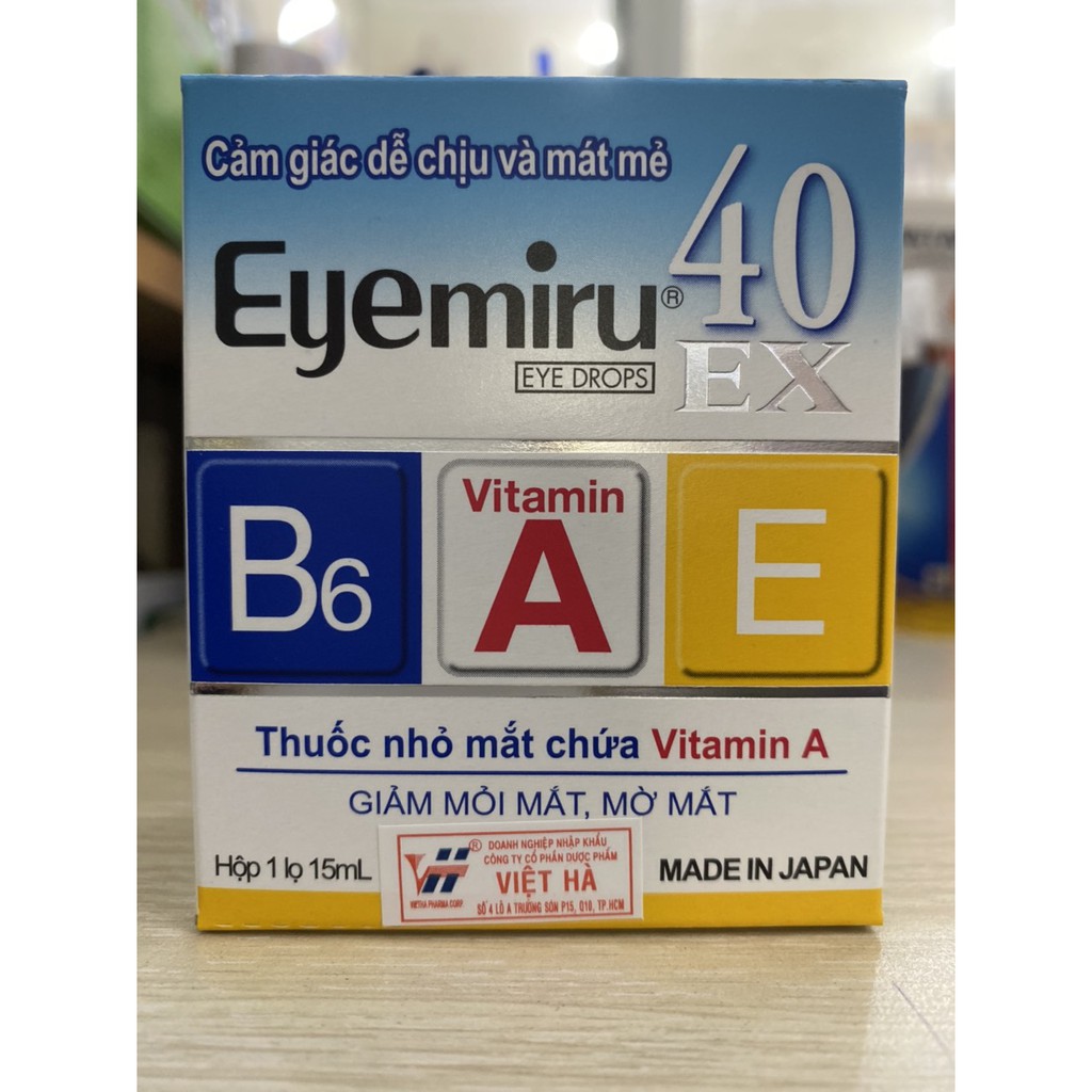 (100% chính hãng)-Nhỏ mắt EYEMIRU 40EX 15ml-Made in japan- Giảm mỏi mắt, mờ mắt.