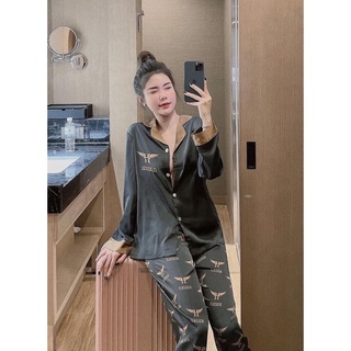 Pyjama dài hoạ tiết đại bàng cao cấp