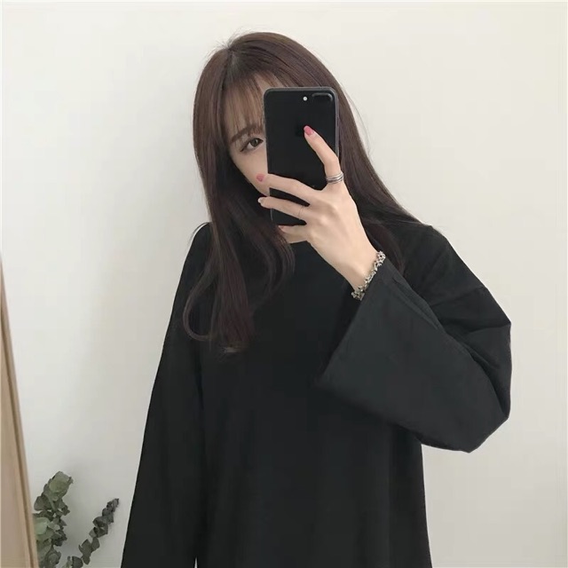Áo Tay Dài UNISEX Form rộng_ Freesize 75kg