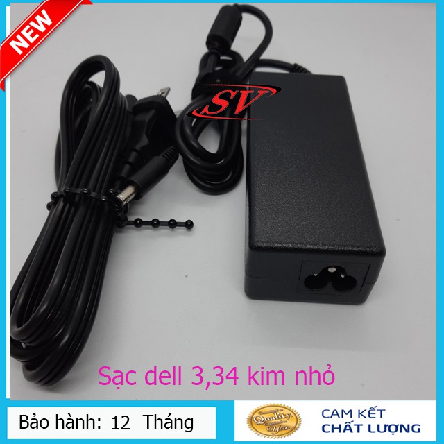 [SẠC ZIN] Sạc laptop dell 3,34 kim nhỏ 65W kích thước chân sạc Φ4.5×Φ3.0 - dây nguồn volex