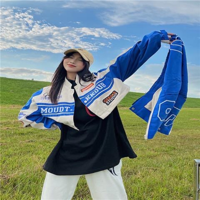 Áo bomber cá tính có thể tách thành set lạ mắt hàng taobao