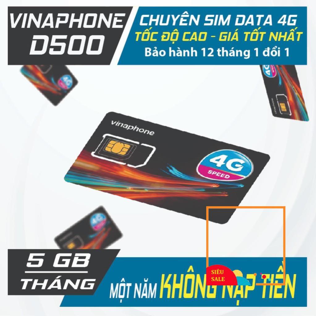 SIM 4G VIETTEL  D900 7GB/THÁNG D500 KM 4GB/THÁNG MOBI TẶNG 4GB/THÁNG VINA D500 TẶNG 5GB/THÁNG DÙNG 1 NĂM MIỄN PHÍ