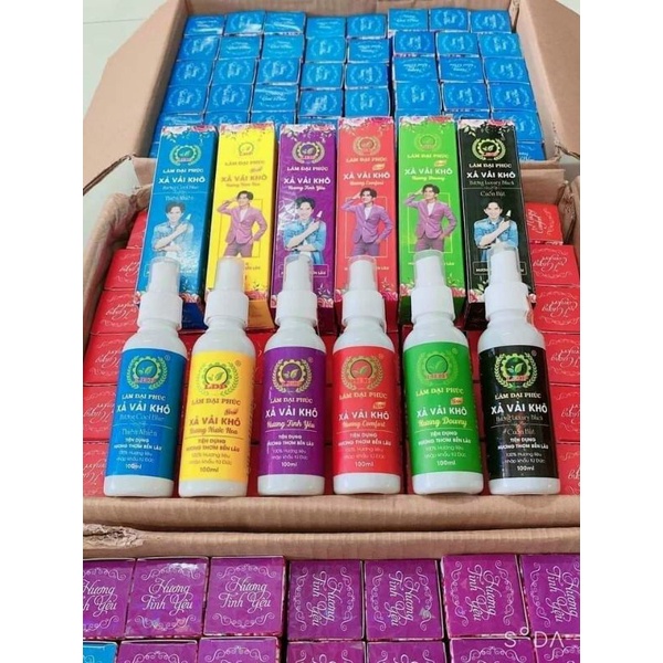 Xịt Thơm Quần Áo,Nước Xả Vải Khô Lâm Đại Phúc, Xịt Thơm Khử Mùi Mồ Hôi, Làm Mềm Vải, Lưu Hương Cả Ngày Dài