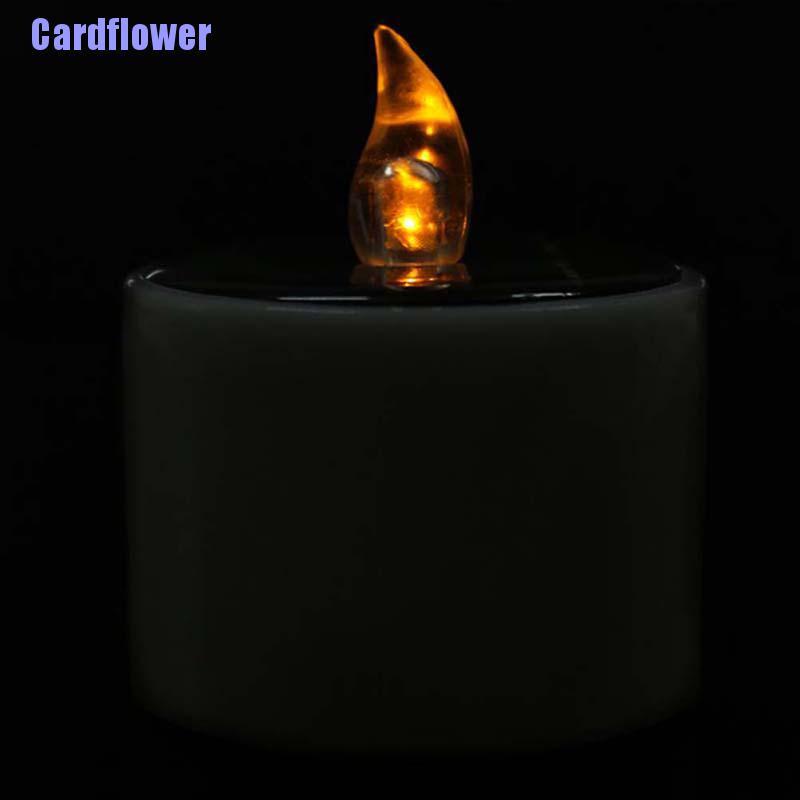 (Hàng Mới Về) Đèn Led Năng Lượng Mặt Trời Cardflower Ánh Sáng Vàng