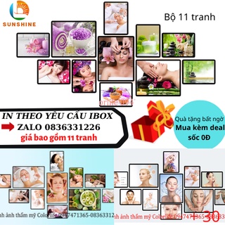 Tranh treo tường spa phun xăm nail mi mày môi thẩm mỹ trang trí tiệm phun xăm spa K33 Sunshine