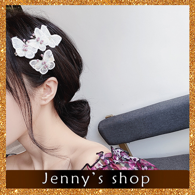 ✨Jenny's shop✨ 925 silver needle Crystal Butterfly Stud hairpin