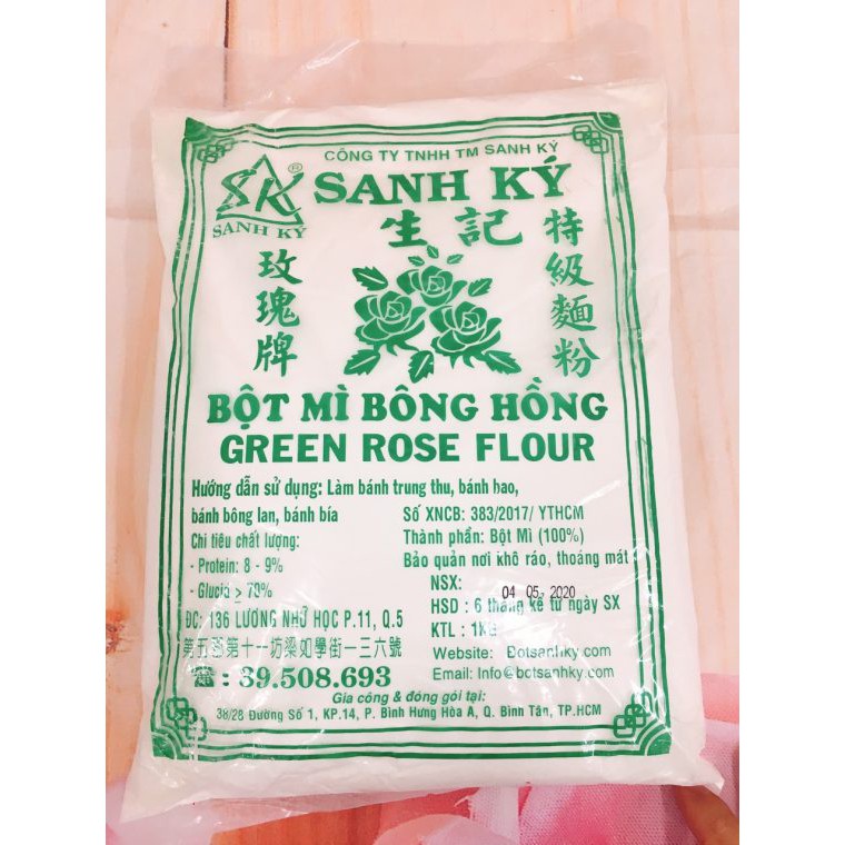 Bột Mì Bông Hồng Xanh Hiệu Sanh Ký Gói 1kg