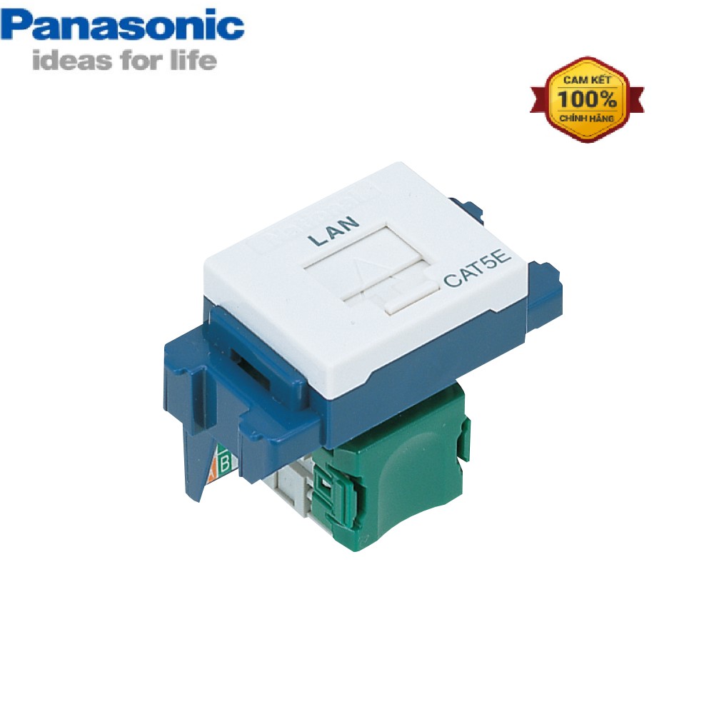 Ổ cắm data tiêu chuẩn CAT5E dòng Full Color Panasonic - NRV3160W