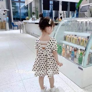Váy xòe chấm bi Hàn Quốc mẫu 2019