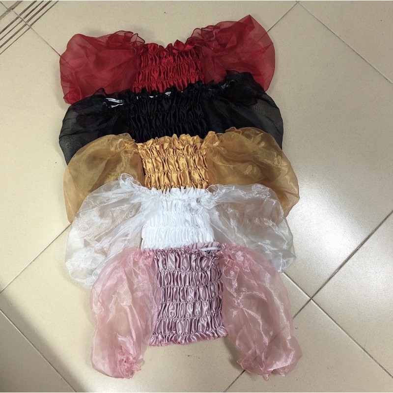 Áo trễ vai voan kính siêu xinh