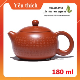 Ấm trà Tử Sa BÁT NHÃ TÂM KINH (cao cấp) - ấm tử sa nghi hưng cao cấp - pha trà, trà đạo